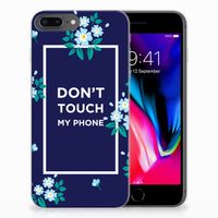 Apple iPhone 7 Plus | 8 Plus Silicone-hoesje Flowers Blue DTMP