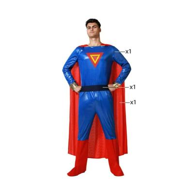 Kostuums voor Volwassenen Blauw Superheld Maat XL