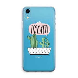 I love cacti: iPhone XR Transparant Hoesje