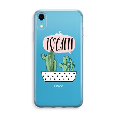 I love cacti: iPhone XR Transparant Hoesje