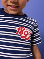 Gestreept T-shirt van biologisch katoen PETIT BATEAU blauw