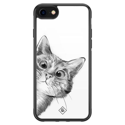 iPhone 8/7 glazen hardcase - Peekaboo