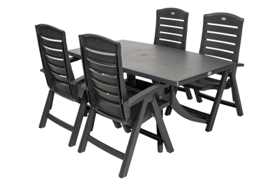 Hartman Florion/Europa verstelbare tuinset 160x90 cm. (5-delig) - Royal Grey