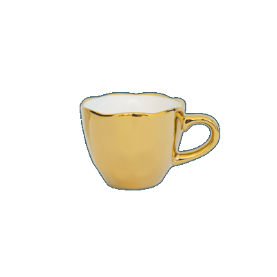 Good Morning kopje Espresso Gold (set van 4)