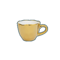 Good Morning kopje Espresso Gold (set van 4)