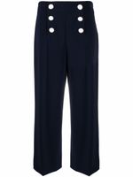 Boutique Moschino pantalon court à boutonnière croisée - Bleu