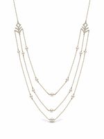 Yoko London collier Sleek en or blanc 18ct orné de perles d'eau douce et de diamants