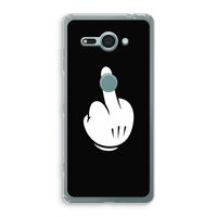 Middle finger black: Sony Xperia XZ2 Compact Transparant Hoesje