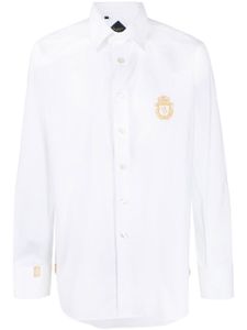 Billionaire chemise Silver Cut à logo imprimé - Blanc