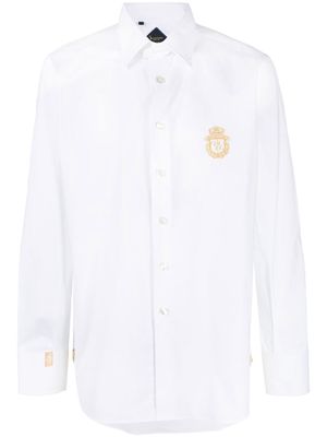 Billionaire chemise Silver Cut à logo imprimé - Blanc