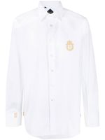 Billionaire chemise Silver Cut à logo imprimé - Blanc