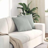 Sofa Kussens 2 pcs Lichtgrijs 45 x 45 cm Katoen Stof Sofa Kussens 2 pcs Lichtgrijs 45 x 45 cm Katoen Stof