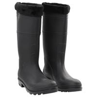 VidaXL Regenlaarzen met verwijderbare sokken maat 44 pvc zwart