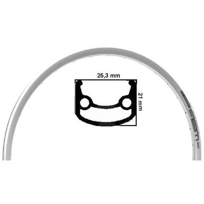 Web Rodi e-bike velg 26 inch 559 zilver 36 gaats gat 14