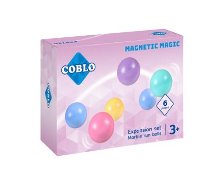 Coblo knikkerbaan ballen 6 stuks pastel
