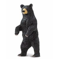 Plastic speelgoed figuur zwarte beer 10 cm - thumbnail