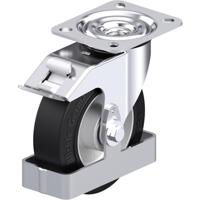 Blickle L-ALEV 125K-FI-FS Plaatstalen zwenkwiel Wieldiameter: 125 mm Draagvermogen (max.): 250 kg 1 stuk(s)