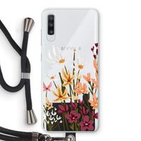 Painted wildflowers: Samsung Galaxy A70 Transparant Hoesje met koord