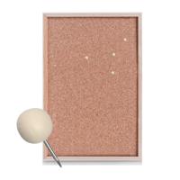 Prikbord van kurk - 60 x 40 cm - inclusief 25x houten bol punaises - memobord - thuis - kantoor Prikbord van kurk - 60 x 40 cm - inclusief 25x houten bol punaises - memobord - thuis - kantoor