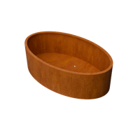 Ovalu Ovale plantenbak cortenstaal L200 x B120 x H60 cm - Geroba Ovalu Ovale plantenbak cortenstaal L200 x B120 x H60 cm - Geroba