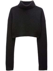 Filippa K pull nervuré en cachemire à coupe crop - Noir