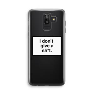 Don't give a shit: Samsung Galaxy J8 (2018) Transparant Hoesje