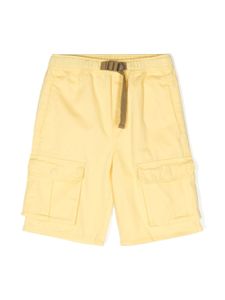 Stella McCartney Kids short cargo ceinturé à patch logo - Jaune