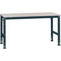 Manuflex AU6119.7016 Werk aanschuiftafel universele standaard met PVC decoplaat, bxdxh = 2000 x 800 x 760-870 mm Antraciet