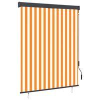 VidaXL Rolgordijn voor buiten 140x250 cm wit en oranje