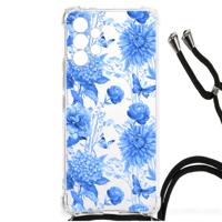 Case voor Samsung Galaxy A13 4G Flowers Blue