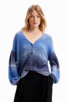 Oversized vest kleurverloop - BLUE - L