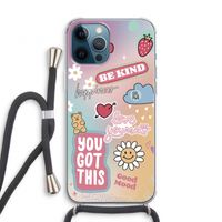 Positivity: iPhone 12 Pro Transparant Hoesje met koord