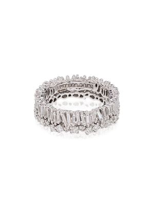 Suzanne Kalan bague en or blanc 18ct ornée de diamants - Argent