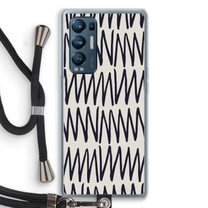 Marrakech Zigzag: Oppo Find X3 Neo Transparant Hoesje met koord