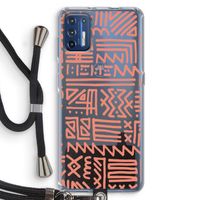 Marrakech Pink: Motorola Moto G9 Plus Transparant Hoesje met koord