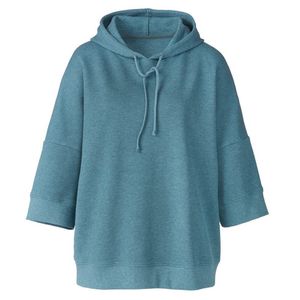 Sweatshirt van bio-katoen, rookblauw Maat: 40/42