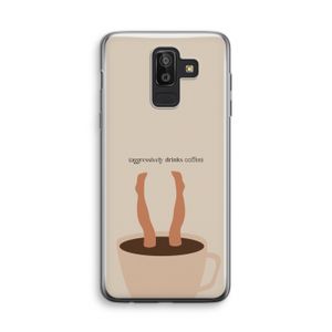 Aggressively drinks coffee: Samsung Galaxy J8 (2018) Transparant Hoesje
