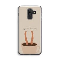 Aggressively drinks coffee: Samsung Galaxy J8 (2018) Transparant Hoesje