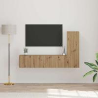 Tv-meubelset 3 pcs artisanaal eikenkleurig 150.5 x 30 x 90 cm