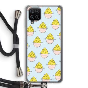 Citroenen: Samsung Galaxy A12 Transparant Hoesje met koord