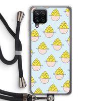 Citroenen: Samsung Galaxy A12 Transparant Hoesje met koord