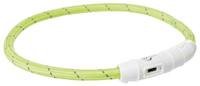 TRIXIE LICHTGEVENDE HALSBAND HOND FLASH USB TPU / NYLON GROEN