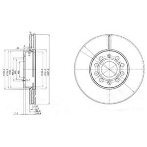 Delphi Diesel Remschijf BG3833C