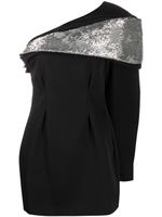 ISABEL MARANT robe asymétrique à sequins brodés - Noir