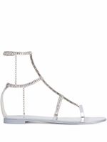 Giuseppe Zanotti sandales Shaula à bout ouvert - Argent