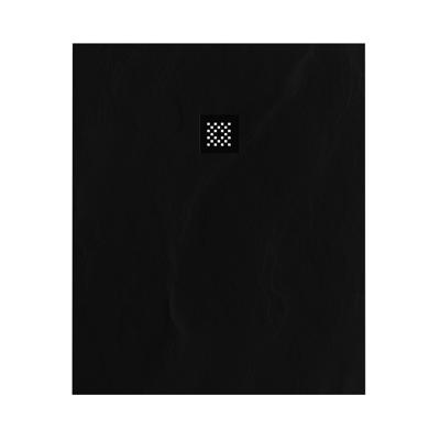 Douchebak Sanitop Just Creating Relievo Crag 100x120 cm Mat Zwart Topa