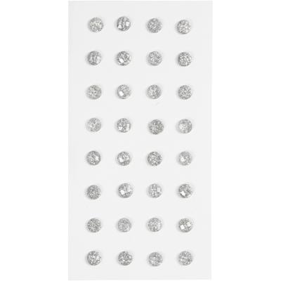 Creativ Company Strasstenen, d 8 mm, zilver, 32 stuk/ 1 doos