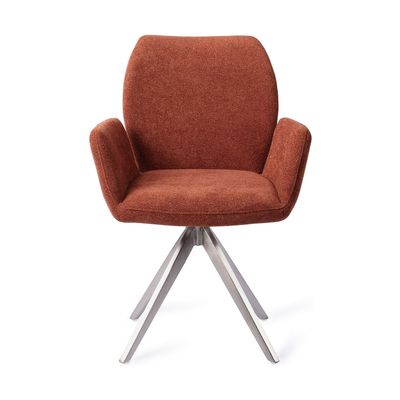 Jesper Home Misaki eetkamerstoel Cosy Copper turn steel