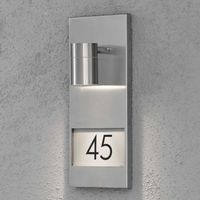 Modena wandverlichting huisnummer met verlichting RVS 7655-000 fitting GU10 Konstsmide