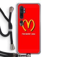 I'm lovin' you: Xiaomi Mi Note 10 Transparant Hoesje met koord